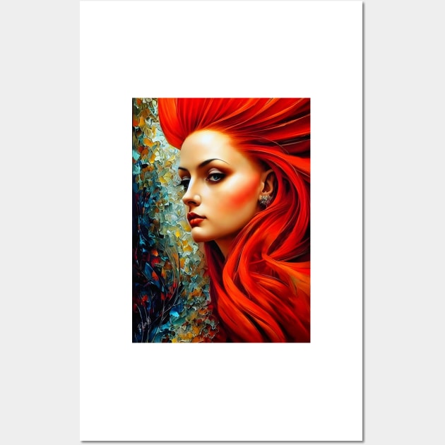 Red head beauty Wall Art by redwitchart